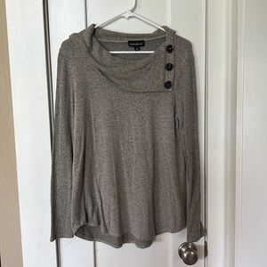 Fortune and Ivy Gray Cowel Neck Sweater